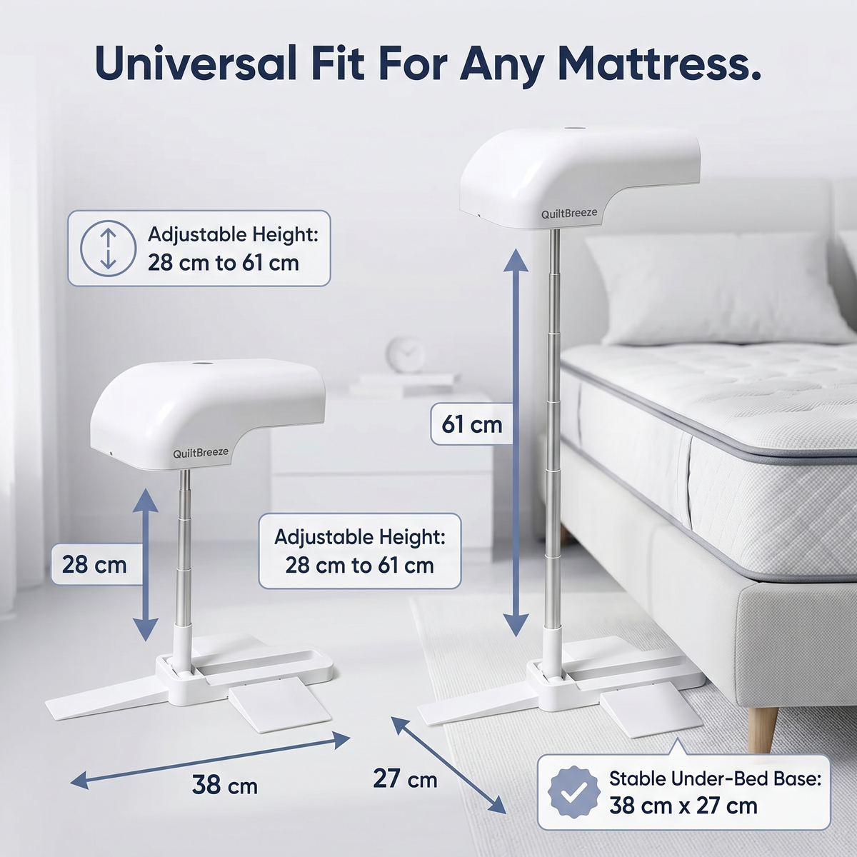 QuiltBreeze™ Cordless Under-Bed Cooling Fan