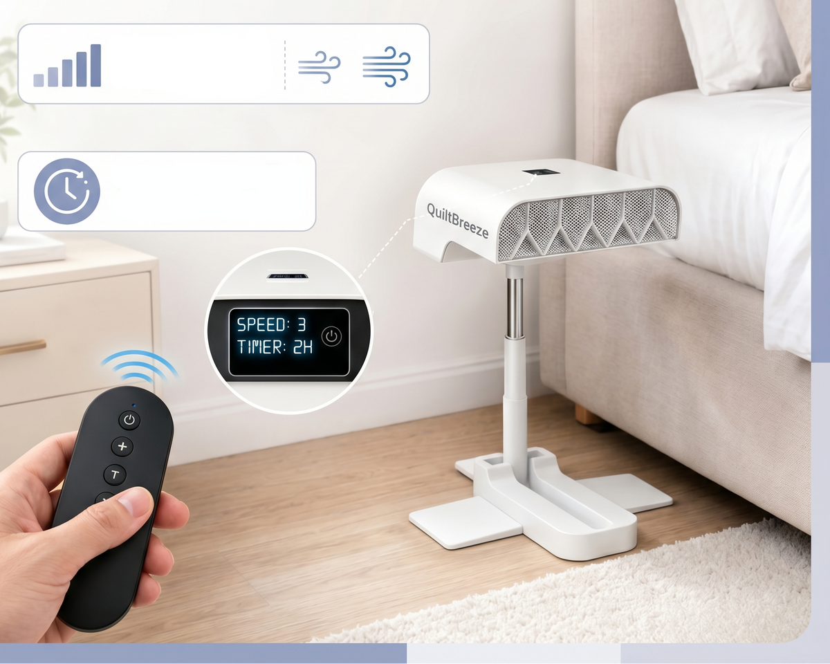 QuiltBreeze™ Cordless Under-Bed Cooling Fan